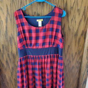 Red & Navy Plaid Modcloth Dress